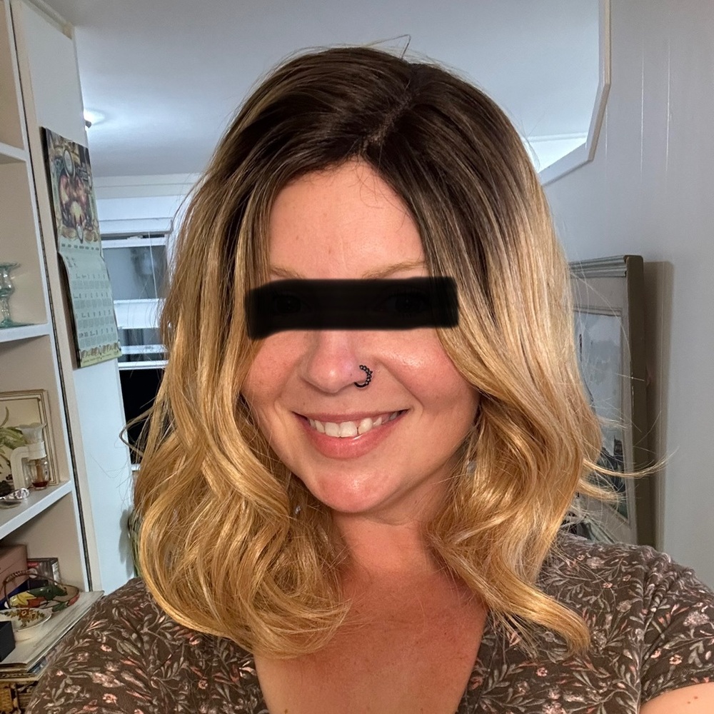 Balayage dark brown to golden wig. Never worn.